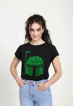 Henry Tiger Damen STAR WARS: THE RISE OF SKYWALKER - BOBA CLOVERS - T-Shirt Print - Black -Günstiges Henry Tiger Geschäft 3771b917c87b44caa8c86c21cc5b9bb4