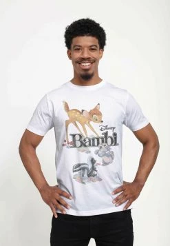 Henry Tiger Unisex DISNEY CLASSICS BAMBI - BAMBI FRIENDS - T-Shirt Print - White