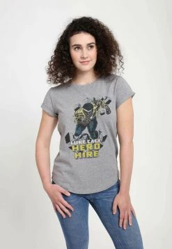 Henry Tiger Damen MARVEL DEFENDERS - HERO FOR HIRE - T-Shirt Print - Melange Grey -Günstiges Henry Tiger Geschäft 39b1ee400f754111972827d90a699507