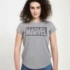 Henry Tiger Damen MARVEL OTHER - STARRY LOGO - T-Shirt Print - Melange Grey