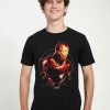 Henry Tiger Unisex MARVEL AVENGERS: ENDGAME - IRON HERO - T-Shirt Print - Black