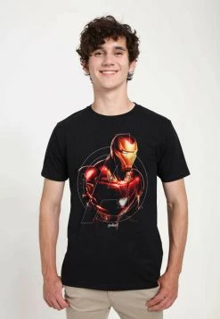 Henry Tiger Unisex MARVEL AVENGERS: ENDGAME - IRON HERO - T-Shirt Print - Black