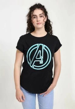 Henry Tiger MARVEL AVENGERS CLASSIC - AVENGERS GLOW ICON - T-Shirt Print - Black | Damen