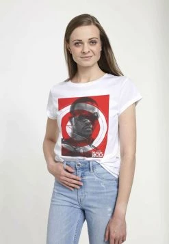 Henry Tiger Damen MARVEL SHIELD - T-Shirt Print - White