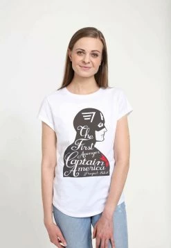 Henry Tiger Damen MARVEL AVENGERS CLASSIC - FIRST AVENGER - T-Shirt Print - White -Günstiges Henry Tiger Geschäft 3c6ced8e856a4aa1a74934c90d55e073