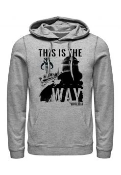 Henry Tiger STAR WARS UNISEX INKED MANDO - Kapuzenpullover - Melange Grey