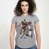 Henry Tiger Damen MARVEL AVENGERS: ENDGAME - IRONMAN PANELS - T-Shirt Print - Melange Grey