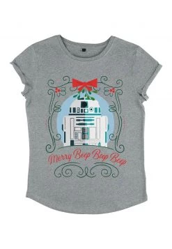 Henry Tiger STAR WARS MERRY BEEP - T-Shirt Print - Melange Grey | Damen -Günstiges Henry Tiger Geschäft 3e6debfd9d0949c9827d381231b305c7