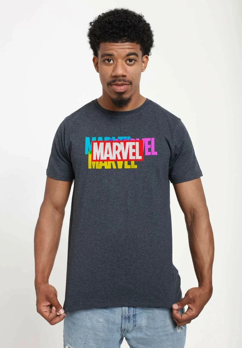 Henry Tiger Unisex MARVEL OTHER - CMY MARVEL - T-Shirt Print - Melange Black 4 Henry Tiger Unisex MARVEL OTHER - CMY MARVEL - T-Shirt Print - Melange Black – Bild 4