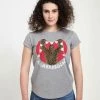 Henry Tiger Damen STAR WARS CHEWIE CRAFTING HEARTS - T-Shirt Print - Melange Grey