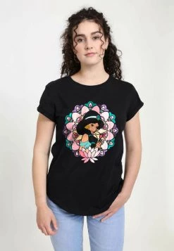 Henry Tiger Damen DISNEY ALADDIN - GLASS JASMINE - T-Shirt Print - Black