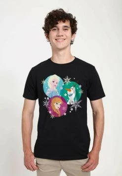 Henry Tiger Unisex DISNEY FROZEN - TRI SPHERE SNOW - T-Shirt Print - Black