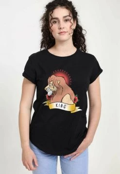 Henry Tiger Damen DISNEY KING - T-Shirt Print - Black