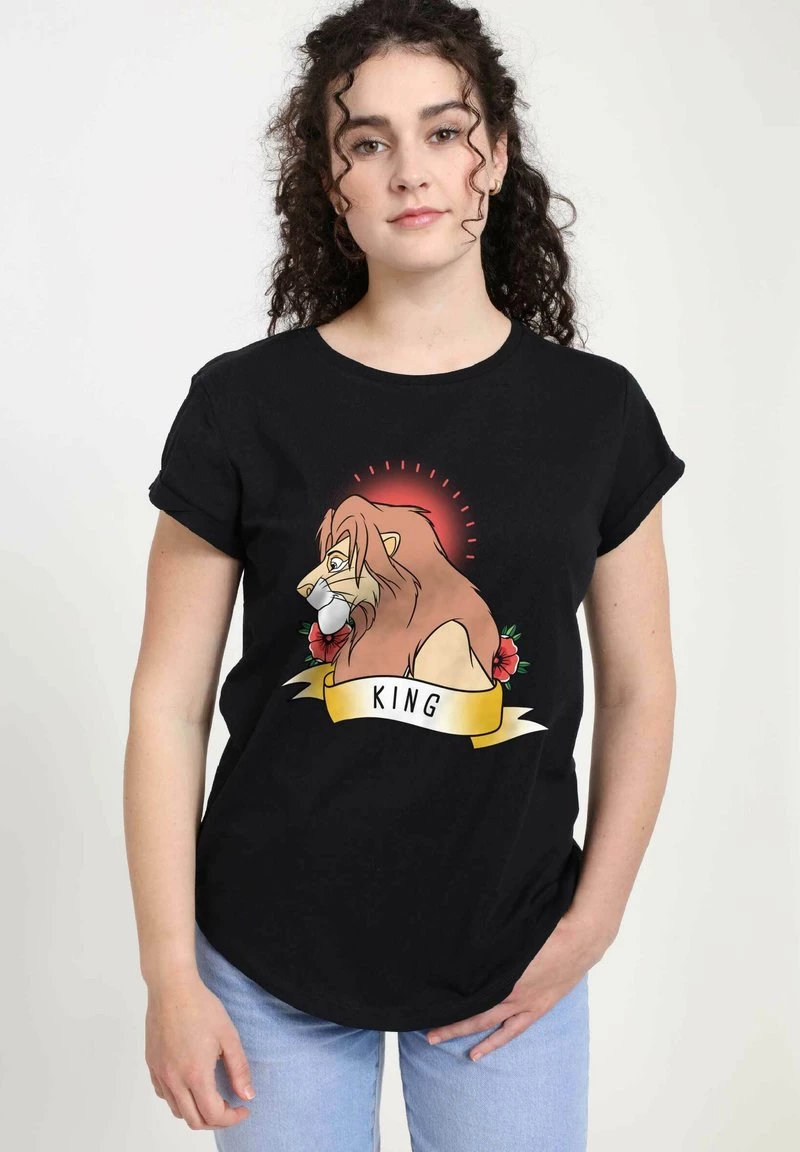 Henry Tiger Damen DISNEY KING - T-Shirt Print - Black 1 Henry Tiger Damen DISNEY KING - T-Shirt Print - Black