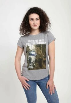 Henry Tiger Damen STAR WARS - T-Shirt Print - Melange Grey