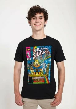 Henry Tiger Unisex MARVEL AVENGERS CLASSIC - THANOS GALAXY GUIDE - T-Shirt Print - Black