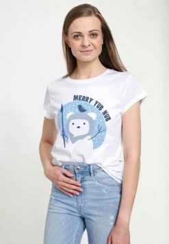 Henry Tiger Damen STAR WARS WOMEN'S MERRY YUB NUB - T-Shirt Print - White -Günstiges Henry Tiger Geschäft 41e639daa8854660bbe9b388a09b9fec