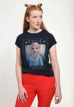 Henry Tiger Damen DISNEY ELSAS TRUTH - T-Shirt Print - Navy Blue -Günstiges Henry Tiger Geschäft 42e8951fbdfe4074aa1fd36f9fc6aef3