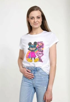 Henry Tiger Damen DISNEY CLASSICS MICKEY CLASSIC - AIRBRUSHED MICKEY - T-Shirt Print - White -Günstiges Henry Tiger Geschäft 435681cd21044ec297ddc62eee631d05