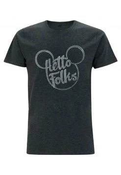 Henry Tiger Unisex DISNEY CLASSICS MICKEY CLASSIC - HELLO FOLKS - T-Shirt Print - Melange Black -Günstiges Henry Tiger Geschäft 43e827834c674412ae0183a277f8f8be