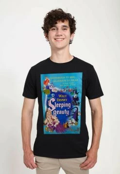 Henry Tiger Unisex DISNEY SLEEPING BEAUTY - BLUE SLEEPING BEAUTY POSTER - T-Shirt Print - Black