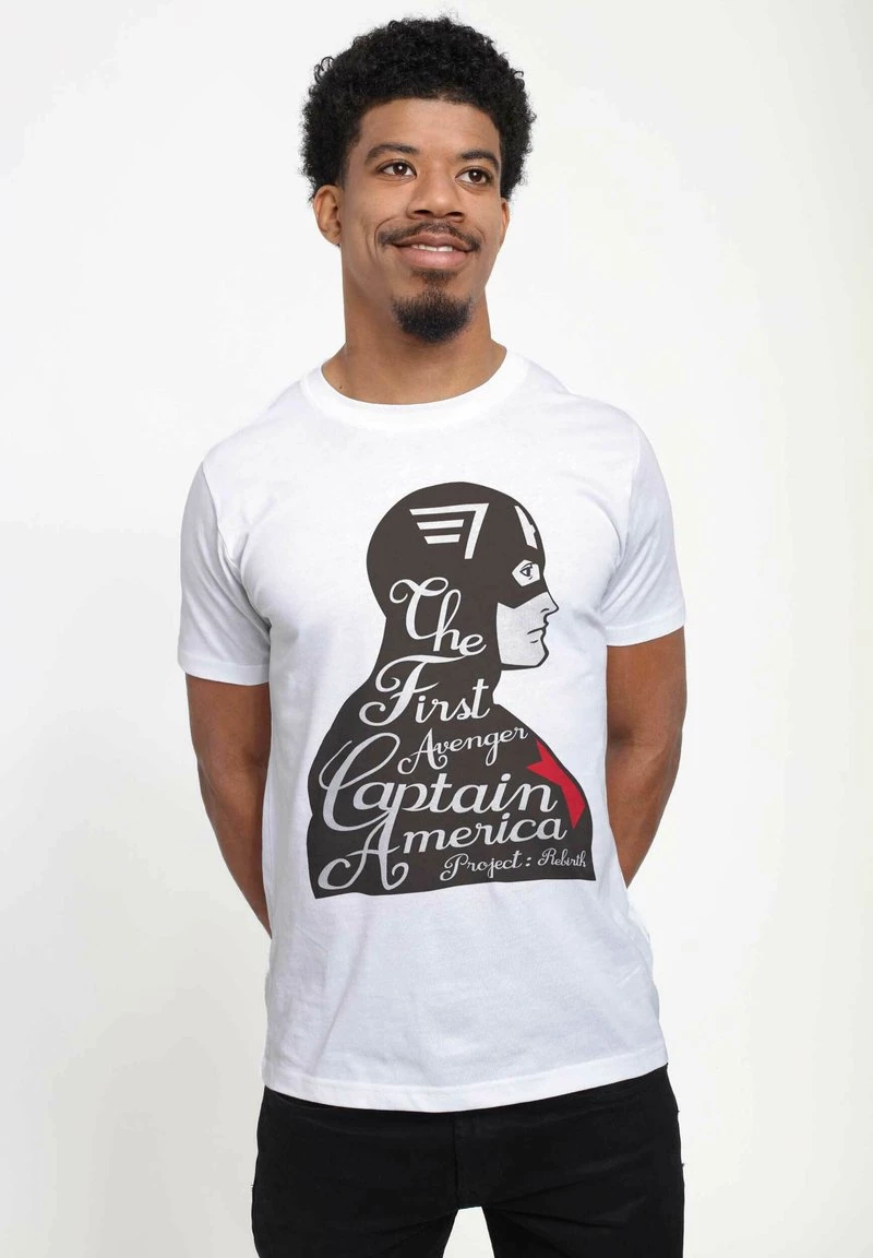 Henry Tiger Unisex MARVEL AVENGERS CLASSIC - FIRST AVENGER - T-Shirt Print - White 4 Henry Tiger Unisex MARVEL AVENGERS CLASSIC - FIRST AVENGER - T-Shirt Print - White – Bild 4