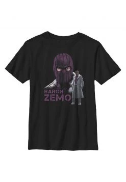 Henry Tiger Unisex MARVEL BARON ZEMO MASKED - T-Shirt Print - Black