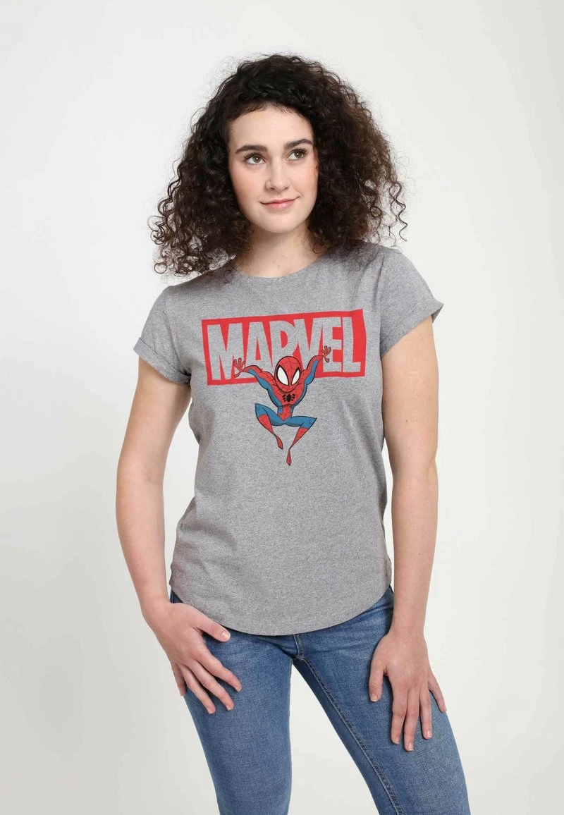 Henry Tiger MARVEL SPIDER-MAN CLASSIC - BRICK SPIDEY - T-Shirt Print - Melange Grey | Damen 3 Henry Tiger MARVEL SPIDER-MAN CLASSIC - BRICK SPIDEY - T-Shirt Print - Melange Grey | Damen – Bild 3