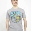 Henry Tiger Unisex STAR WARSDROID ROUNDUP - T-Shirt Print - Melange Grey