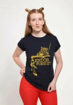 Henry Tiger STAR WARS: CLASSIC - ENDOR FOREST - T-Shirt Print - Navy Blue | Damen