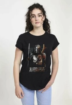 Henry Tiger Damen STAR WARS MANDOMON EPI7 - T-Shirt Print - Black