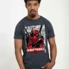 Henry Tiger Unisex MARVEL OBEY THE CHIMI - T-Shirt Print - Melange Black