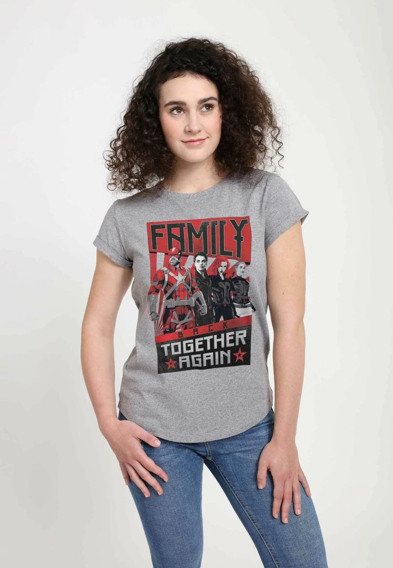 Henry Tiger Damen MARVEL TOGETHER AGAIN - T-Shirt Print - Melange Grey 1 Henry Tiger Damen MARVEL TOGETHER AGAIN - T-Shirt Print - Melange Grey