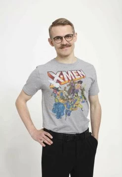 Henry Tiger Herren MARVEL XMEN - T-Shirt Print - Melange Grey