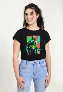 Henry Tiger STAR WARS: THE MANDALORIAN - NEON MANDO - T-Shirt Print - Black | Damen -Günstiges Henry Tiger Geschäft 4a375a61cd924f099a1d1e776c663ac1