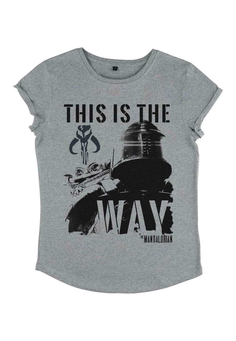 Henry Tiger Damen STAR WARS: THE MANDALORIAN - INKED MANDO - T-Shirt Print - Melange Grey 4 Henry Tiger Damen STAR WARS: THE MANDALORIAN - INKED MANDO - T-Shirt Print - Melange Grey – Bild 4