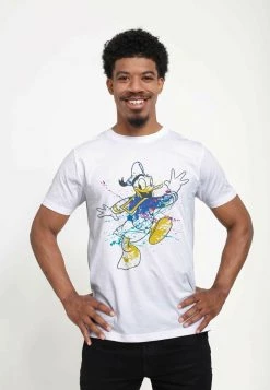 Henry Tiger DISNEY CLASSICS MICKEY CLASSIC - SPLATTER DONALD - T-Shirt Print - White | Herren