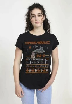 Henry Tiger Damen STAR WARS BB8 RESISTANCE - T-Shirt Print - Black
