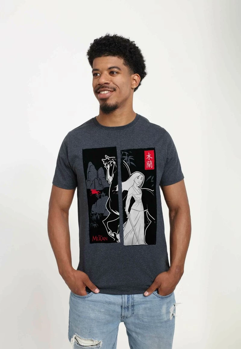 Henry Tiger DISNEY UNISEX MULANS STORY - T-Shirt Print - Melange Black 3 Henry Tiger DISNEY UNISEX MULANS STORY - T-Shirt Print - Melange Black – Bild 3