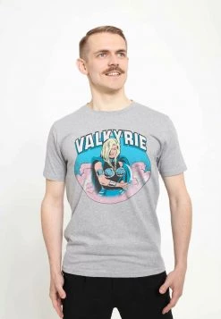 Henry Tiger MARVEL OTHER - VALKYRIE CLOUDS - T-Shirt Print - Melange Grey | Unisex