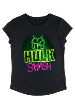 Henry Tiger Damen MARVEL AVENGERS CLASSIC - NEON HULK SMASH - T-Shirt Print - Black -Günstiges Henry Tiger Geschäft 4bc04a74942542c180ce97818b8f663b