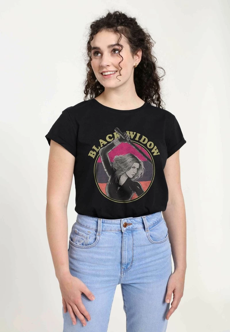 Henry Tiger Damen MARVEL BLACK WIDOW RETRO - T-Shirt Print - Black 4 Henry Tiger Damen MARVEL BLACK WIDOW RETRO - T-Shirt Print - Black – Bild 4