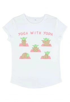 Henry Tiger Damen STAR WARS: CLASSIC - YOGA WITH YODA - T-Shirt Print - White -Günstiges Henry Tiger Geschäft 4c1c0786d1e24ea0bd2efbe46d59b2e3