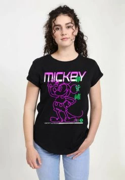 Henry Tiger Damen DISNEY CLASSICS MICKEY CLASSIC - STREET GLOW - T-Shirt Print - Black