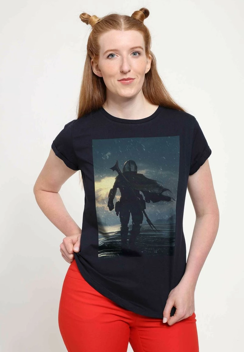 Henry Tiger Damen STAR WARS: THE MANDALORIAN - THE WAY - T-Shirt Print - Navy Blue 1 Henry Tiger Damen STAR WARS: THE MANDALORIAN - THE WAY - T-Shirt Print - Navy Blue