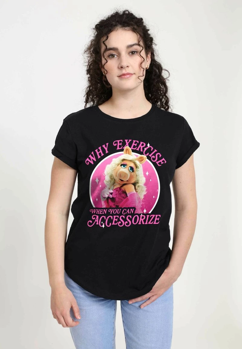 Henry Tiger Damen DISNEY CLASSICS ACCESSORIZED PIGGY - T-Shirt Print - Black 1 Henry Tiger Damen DISNEY CLASSICS ACCESSORIZED PIGGY - T-Shirt Print - Black