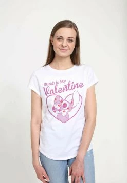 Henry Tiger DISNEY CLASSICS STITCH VALENTINE - T-Shirt Print - White | Damen