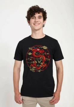 Henry Tiger Unisex DISNEY MULAN - SERPENTINE SALVATION - T-Shirt Print - Black