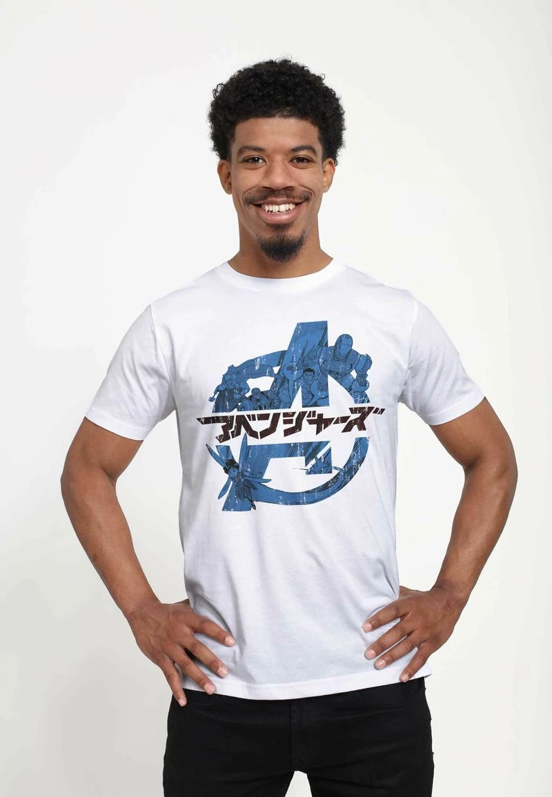 Henry Tiger Unisex MARVEL AVENGERS ANIME - T-Shirt Print - White 1 Henry Tiger Unisex MARVEL AVENGERS ANIME - T-Shirt Print - White