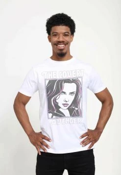 Henry Tiger Herren MARVEL RETRO POP WIDOW - T-Shirt Print - White